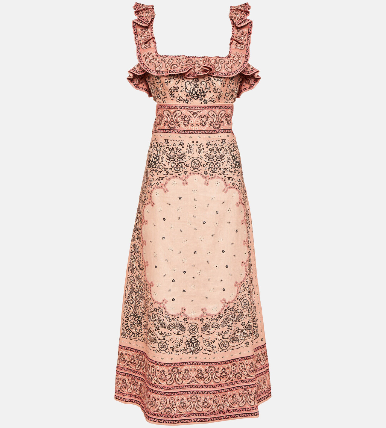 Zimmermann Matchmaker Frilled Midi Pink