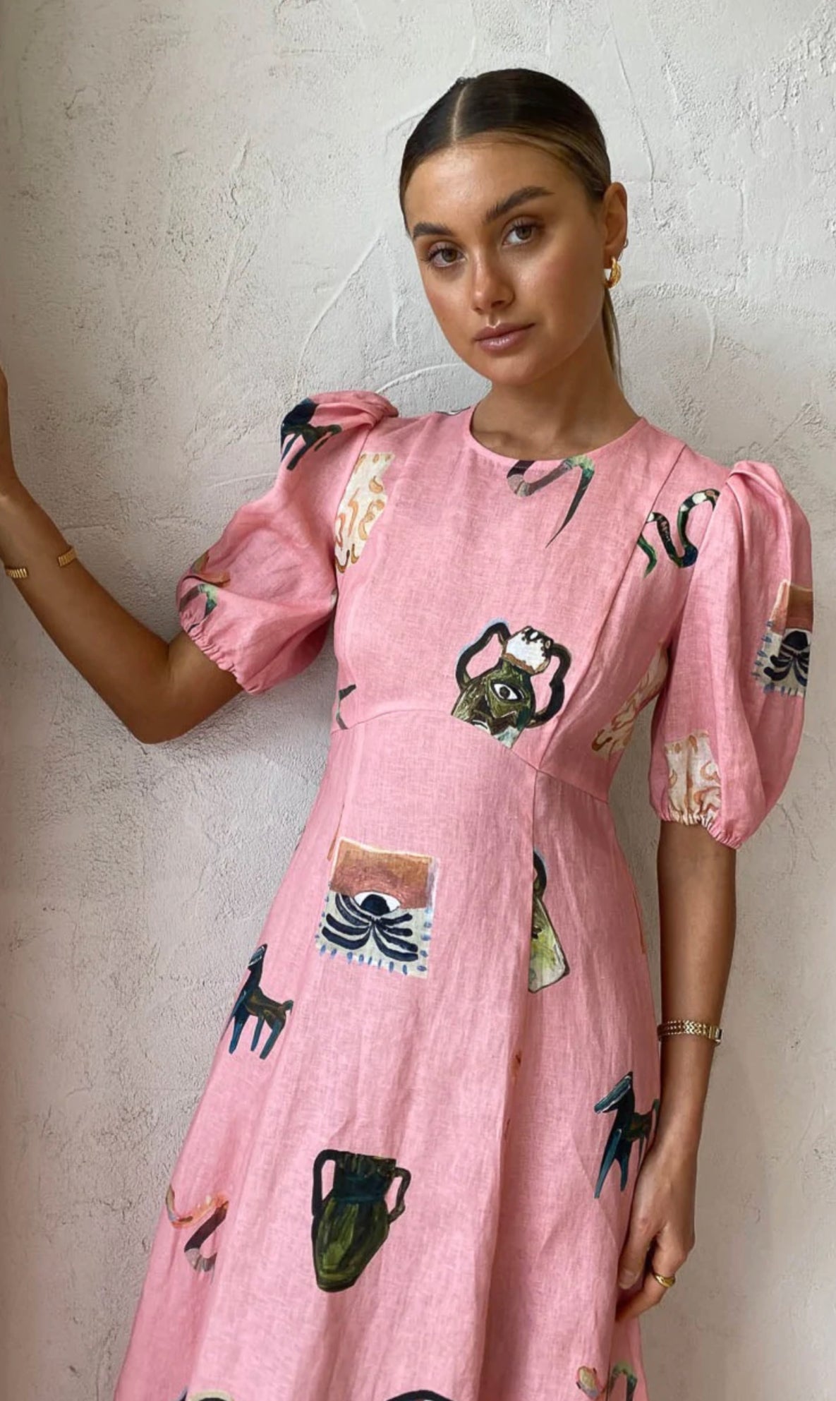 Alemais Cleo Midi in pink