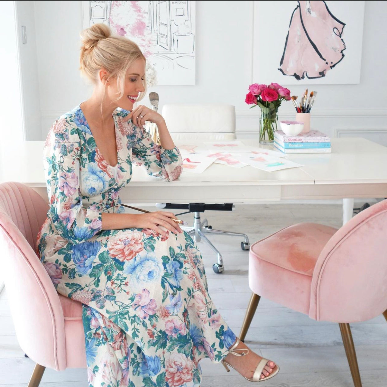 Zimmermann Verity Plunge Long Dress