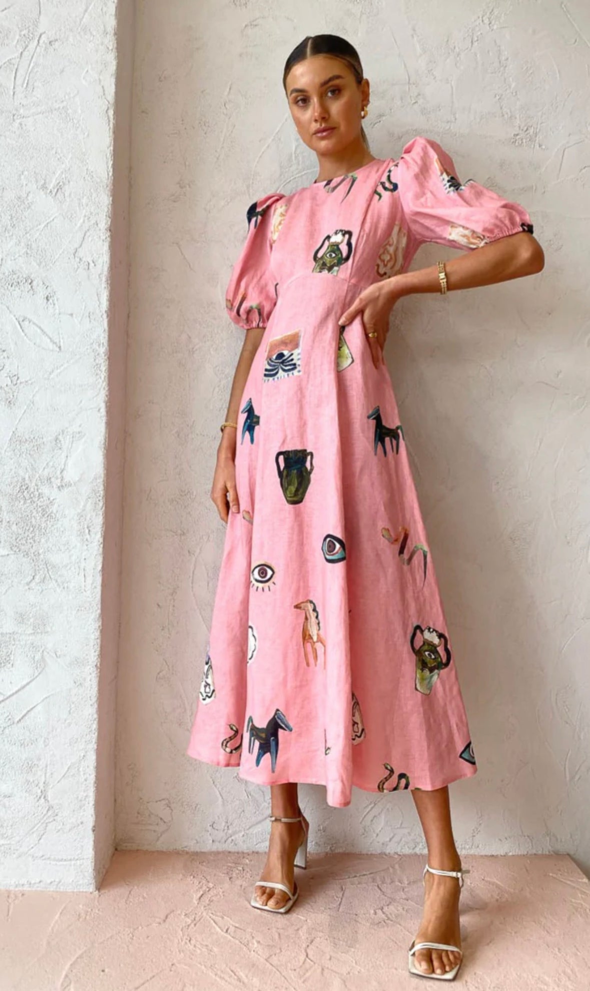 Alemais Cleo Midi in pink