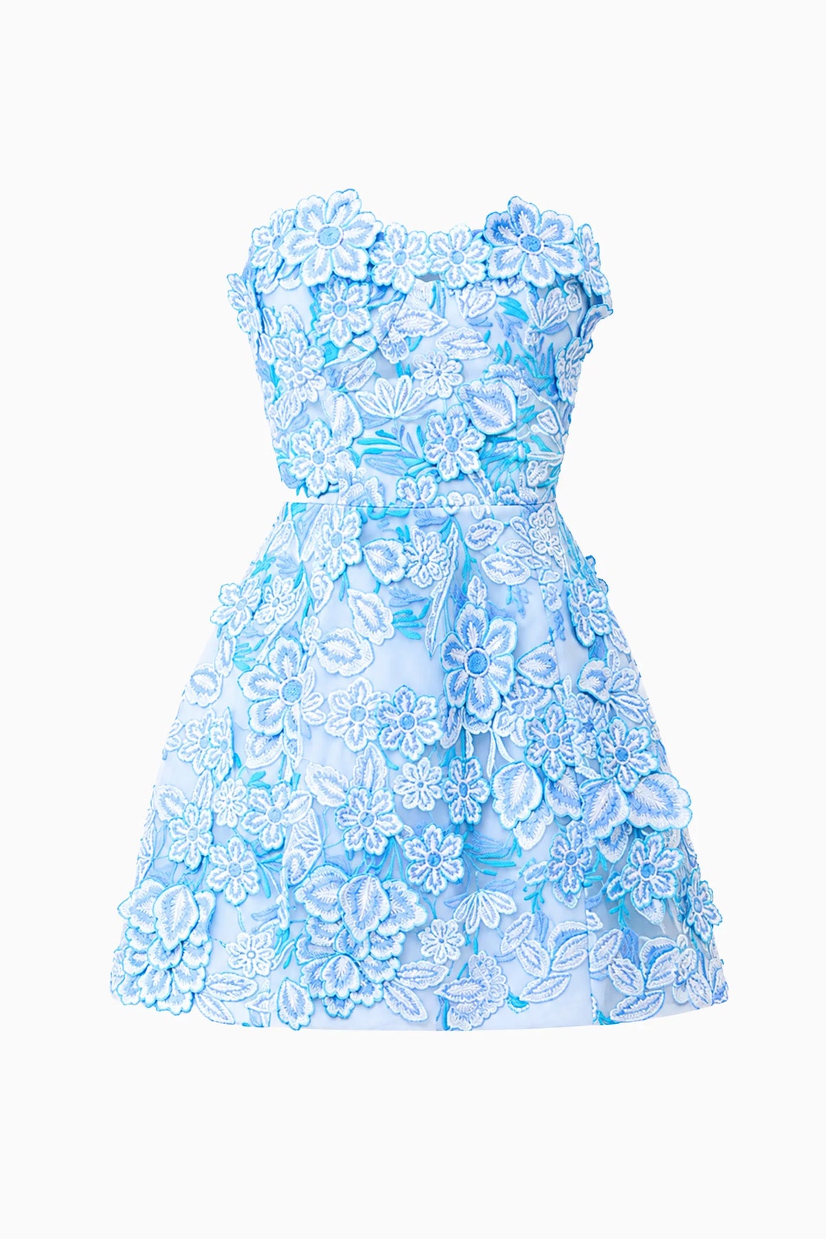 Elliatt Roseate Floral Mini Dress in Blue