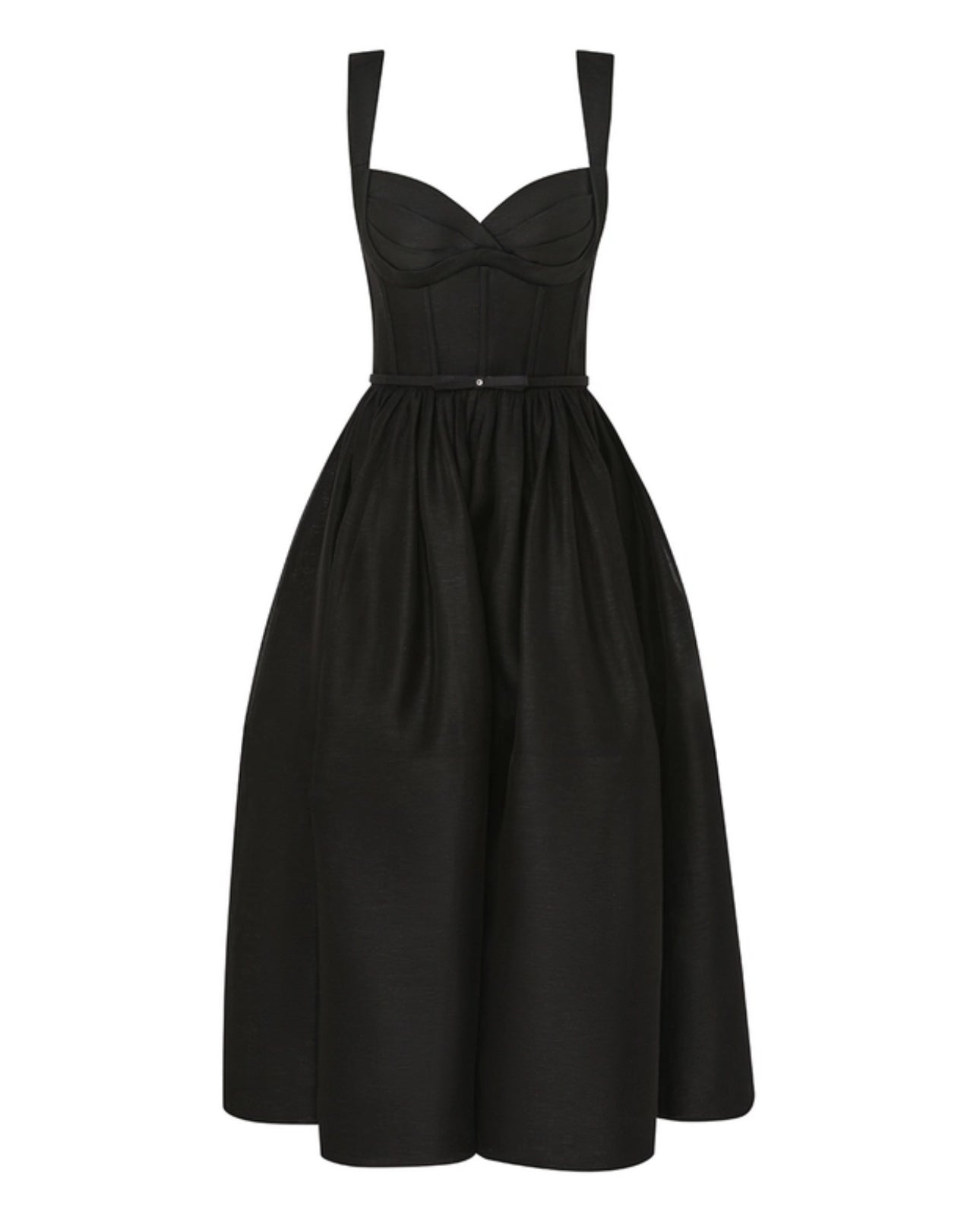 Zimmermann Crush Picnic Midi Dress in Black