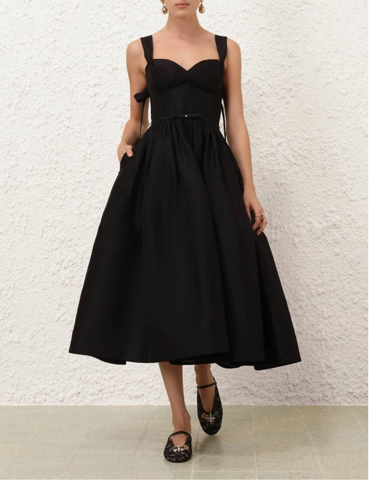 Zimmermann Crush Picnic Midi Dress in Black – Lizzie Lend Zimmermann Crush Picnic Midi Dress in Black – Lizzie Lend