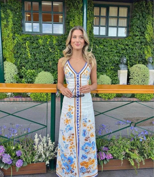 Zimmermann Halcyon printed linen midi dress