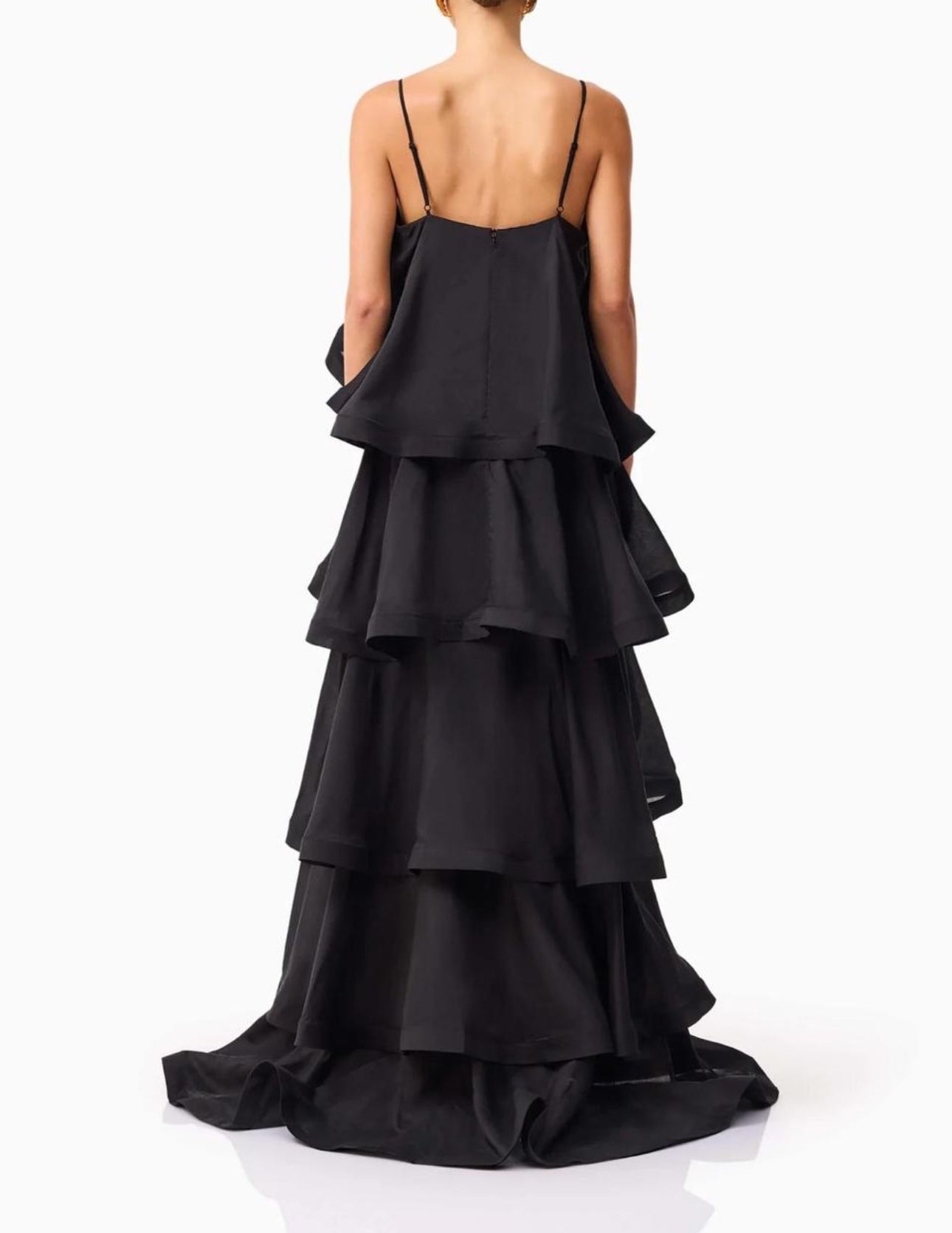 Elliatt Tilly 5 Tiered Maxi Dress in Black