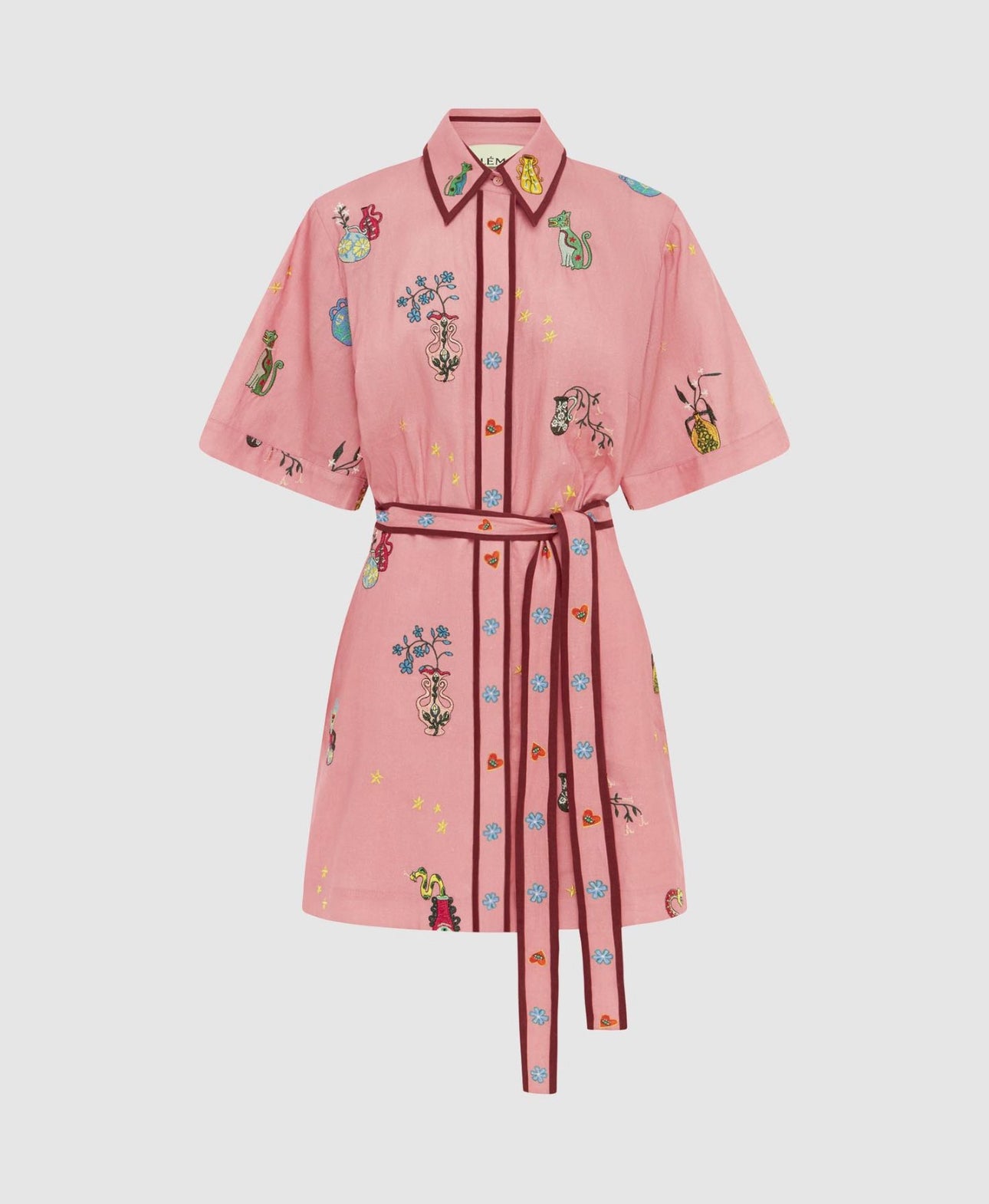 Alemais Timmy Embroidered Mini Dress