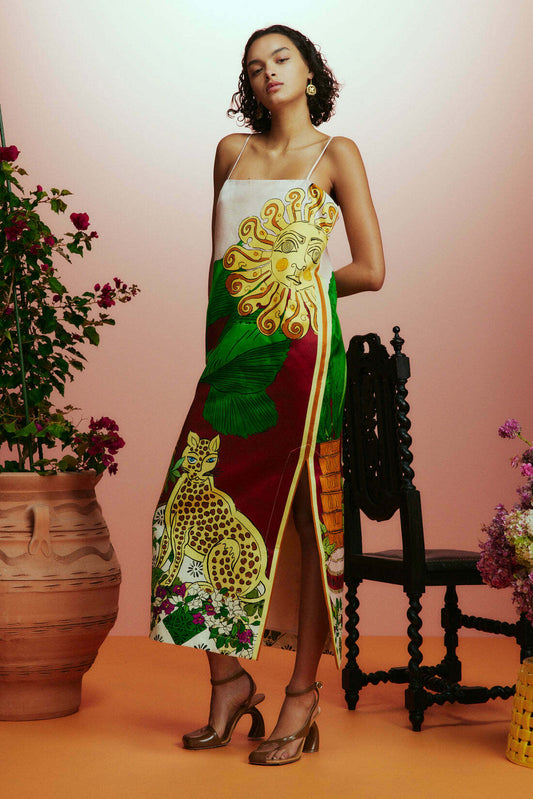 Alemais Tiger Slip Dress