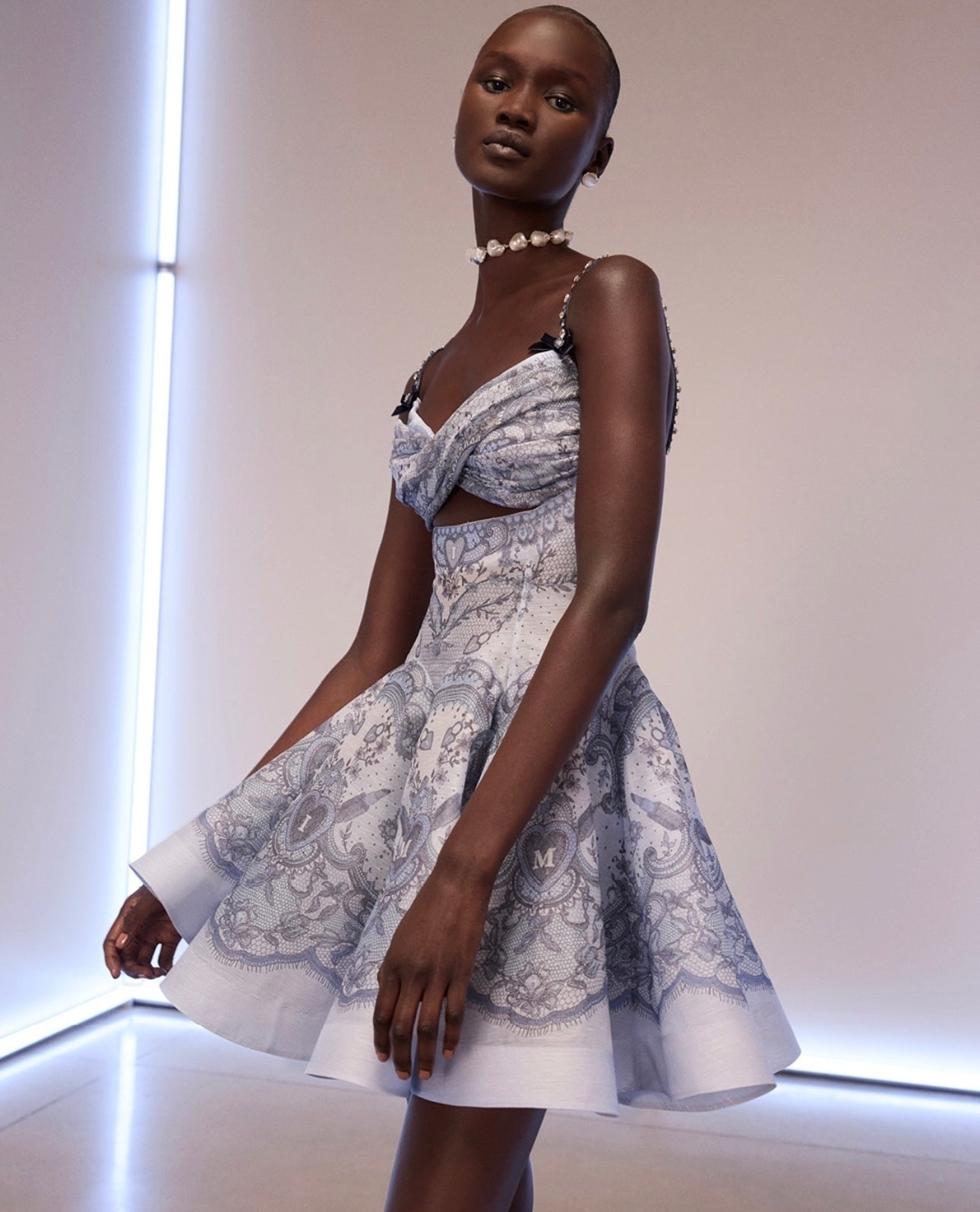 Zimmermann Crush Twist Front Mini Dress