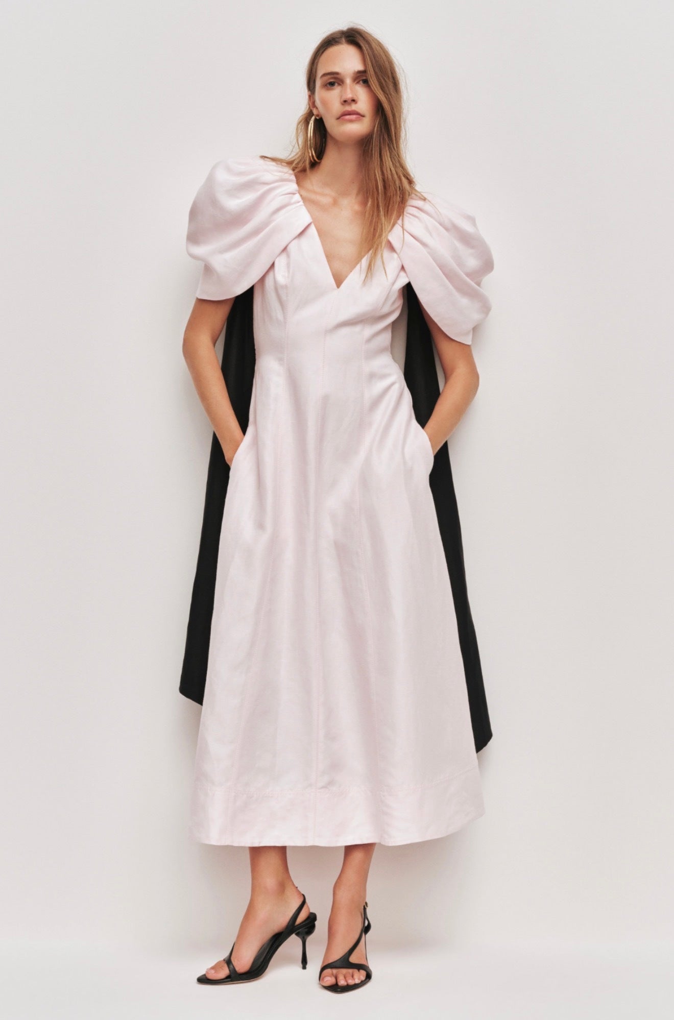 Aje Bisou Midi Dress Pastel Pink