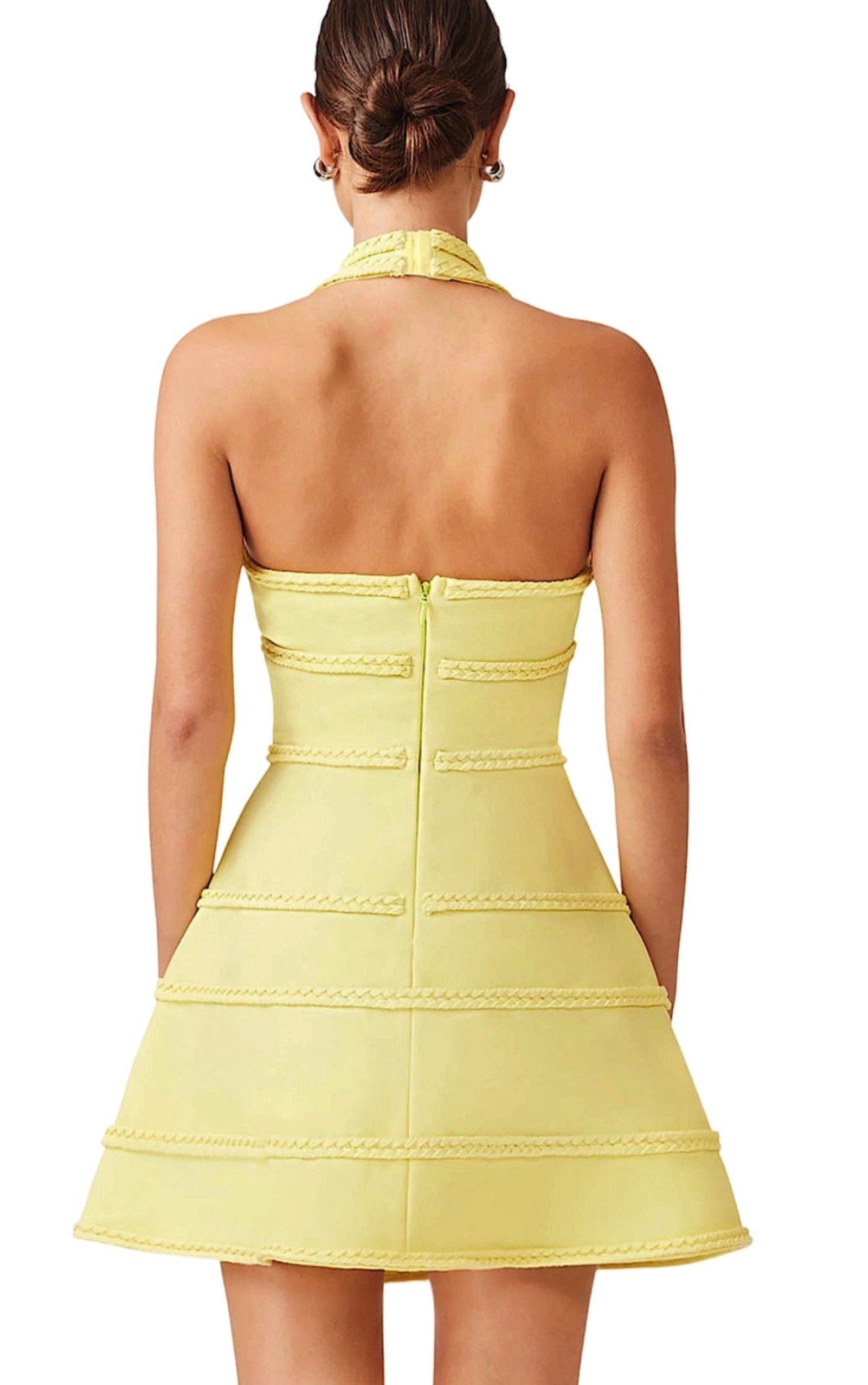 Elliatt Katlyn Halter Mini Dress in Yellow