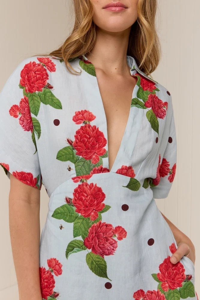 Palm Noosa Jasmine Dress in Sky Garden