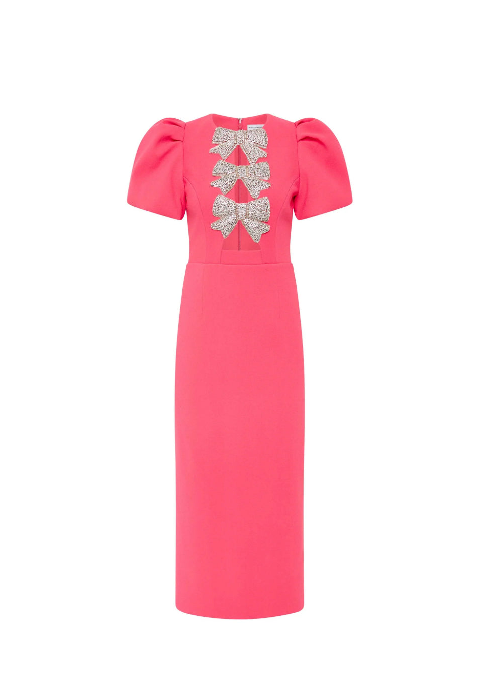 Rebecca Vallance Posey Puff Sleeve Midi Dress