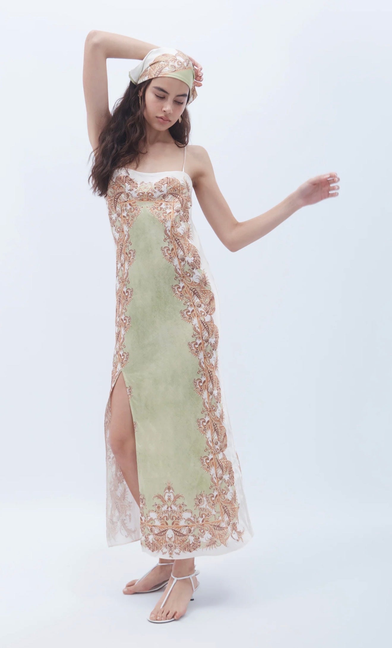 Antipodean Torrent Side Slit Slip Dress