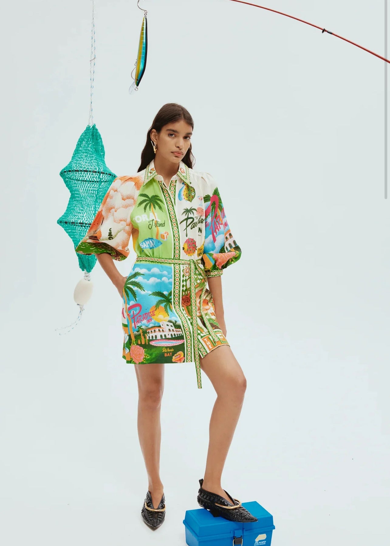 Alemais Paradiso Mini Dress Multi Print