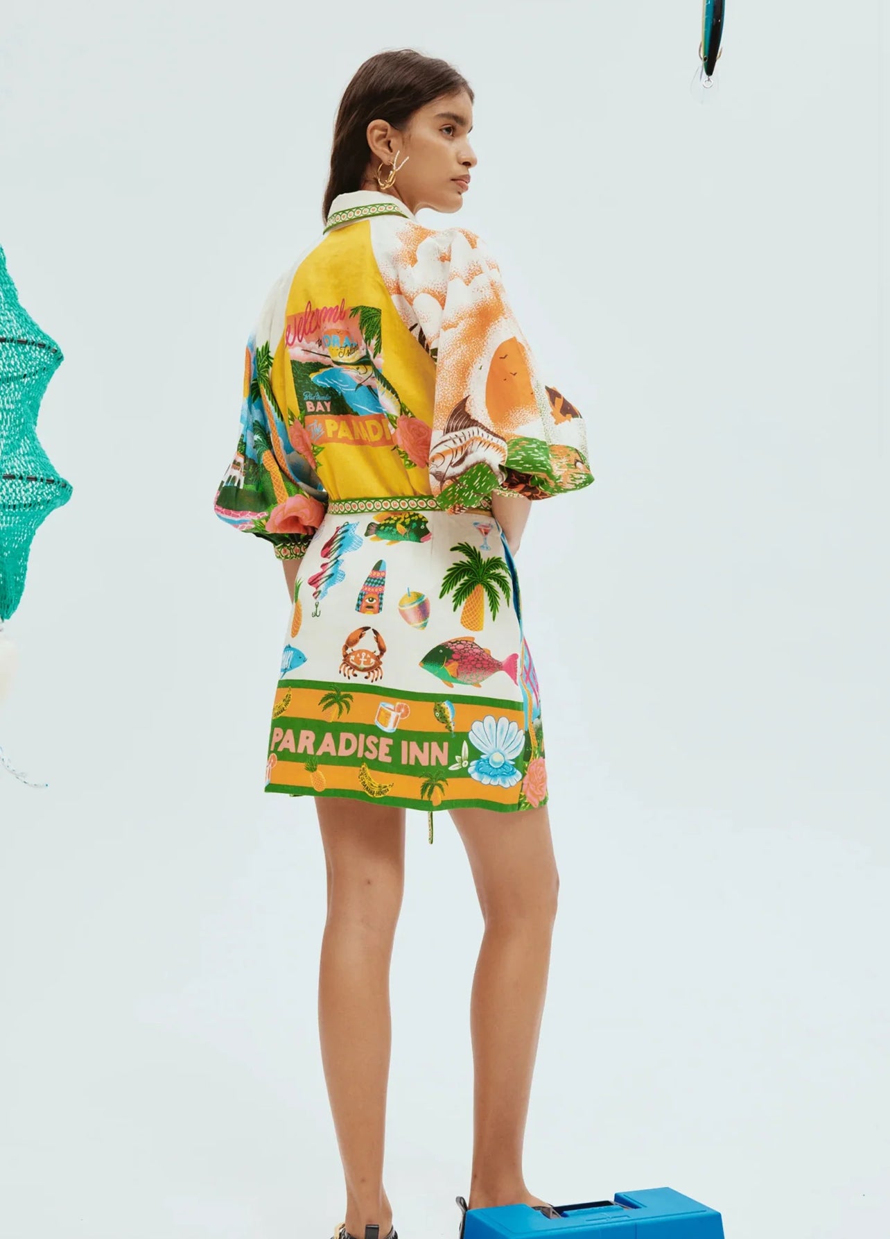 Alemais Paradiso Mini Dress Multi Print