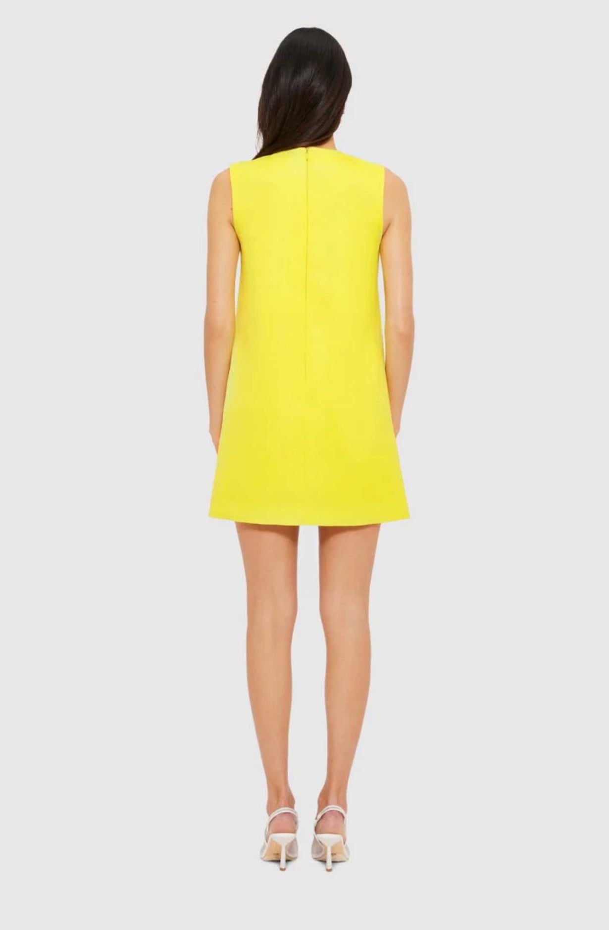 Leo Lin Yvonne Appliqué Floral Mini Dress - Iris Print in Yellow