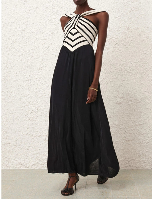 Zimmermann Natura Halter Neck Midi Dress