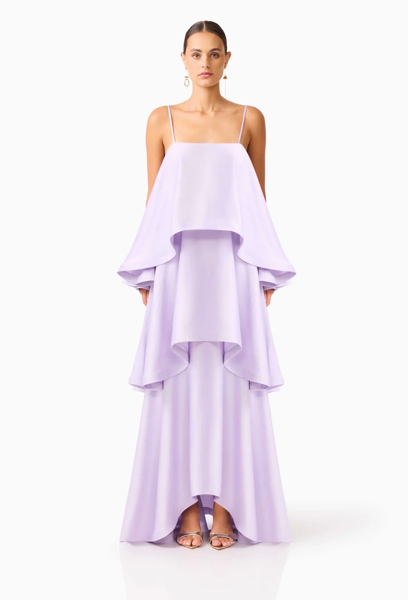 Elliatt Tilly Tiered Maxi Dress in Purple – Lizzie Lend