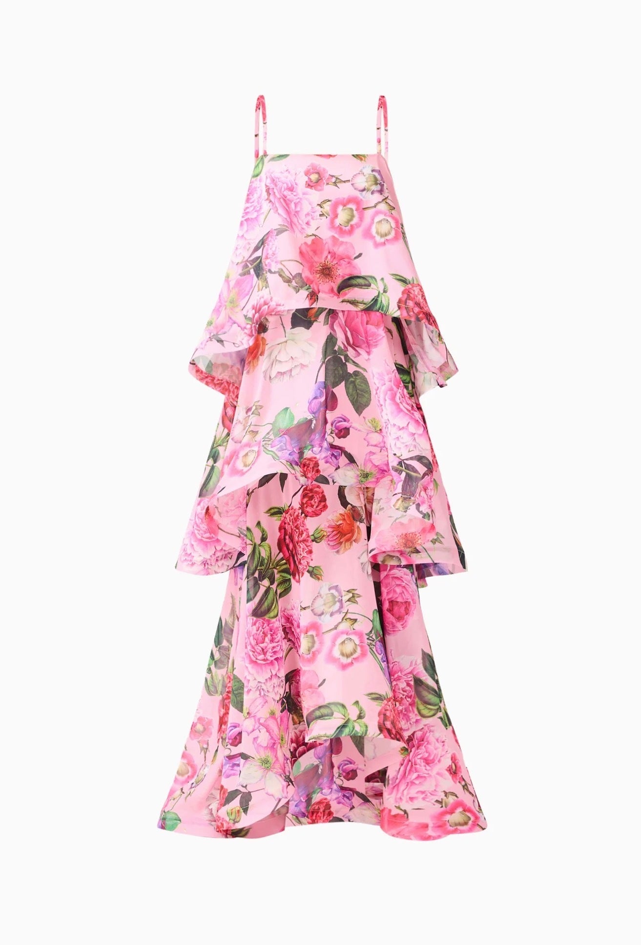 Elliatt Armani Tiered Maxi Dress in Pink Floral