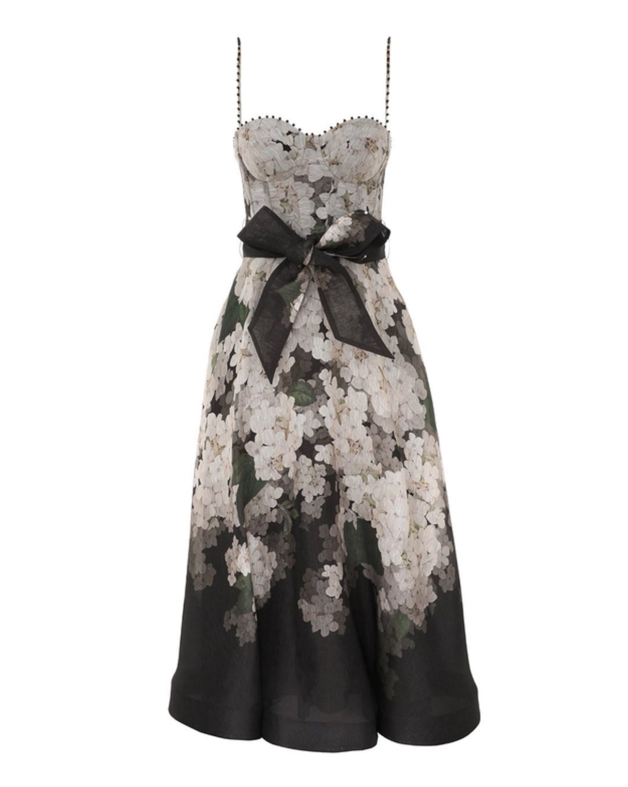 Zimmermann Balance Picnic Dress in Black Hydrangea