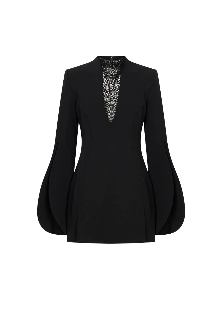 Camilla And Marc Sillage Lace Mini Dress in Black