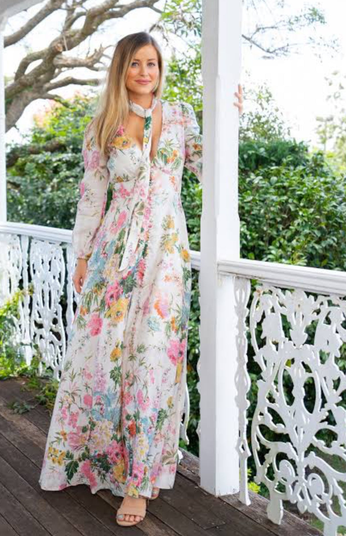 Zimmermann Heathers Plunge Maxi Dress
