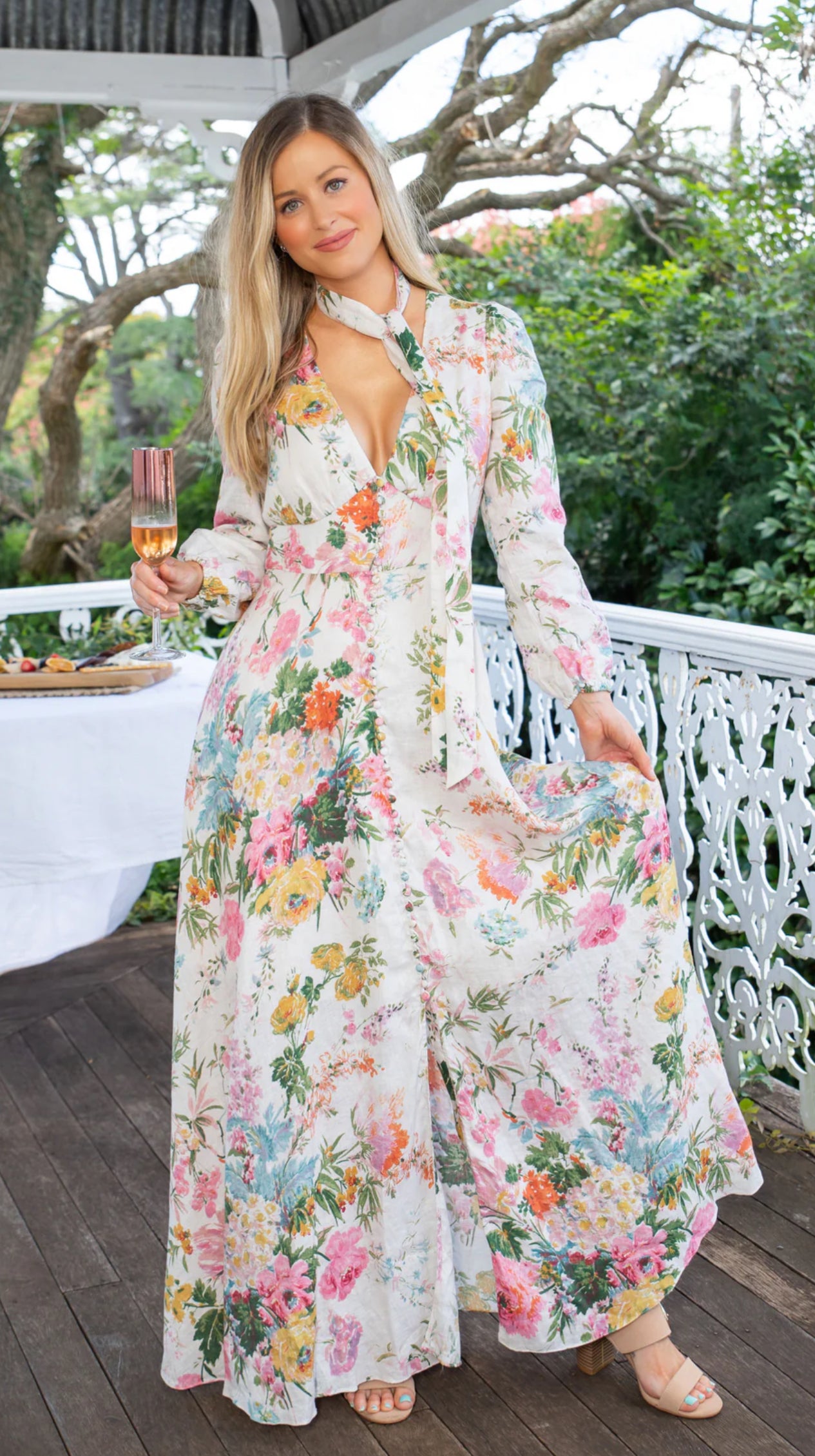 Zimmermann Heathers Plunge Maxi Dress