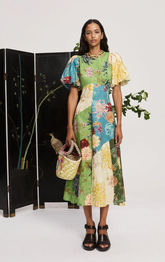 Alemais Avery Spliced Midi Dress