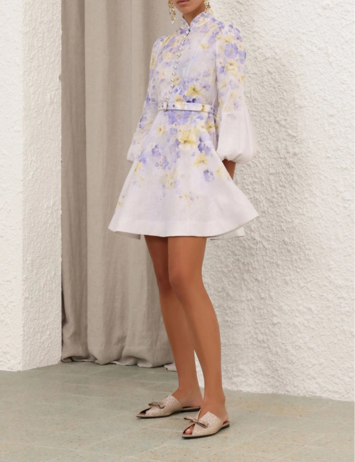 Zimmermann Crush Buttoned Mini Dress