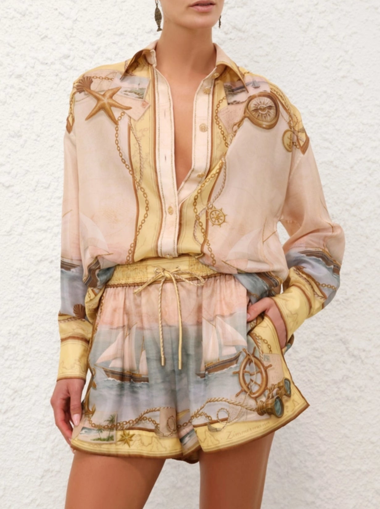 Zimmermann Scarborough Relaxed Shirt & Short Set