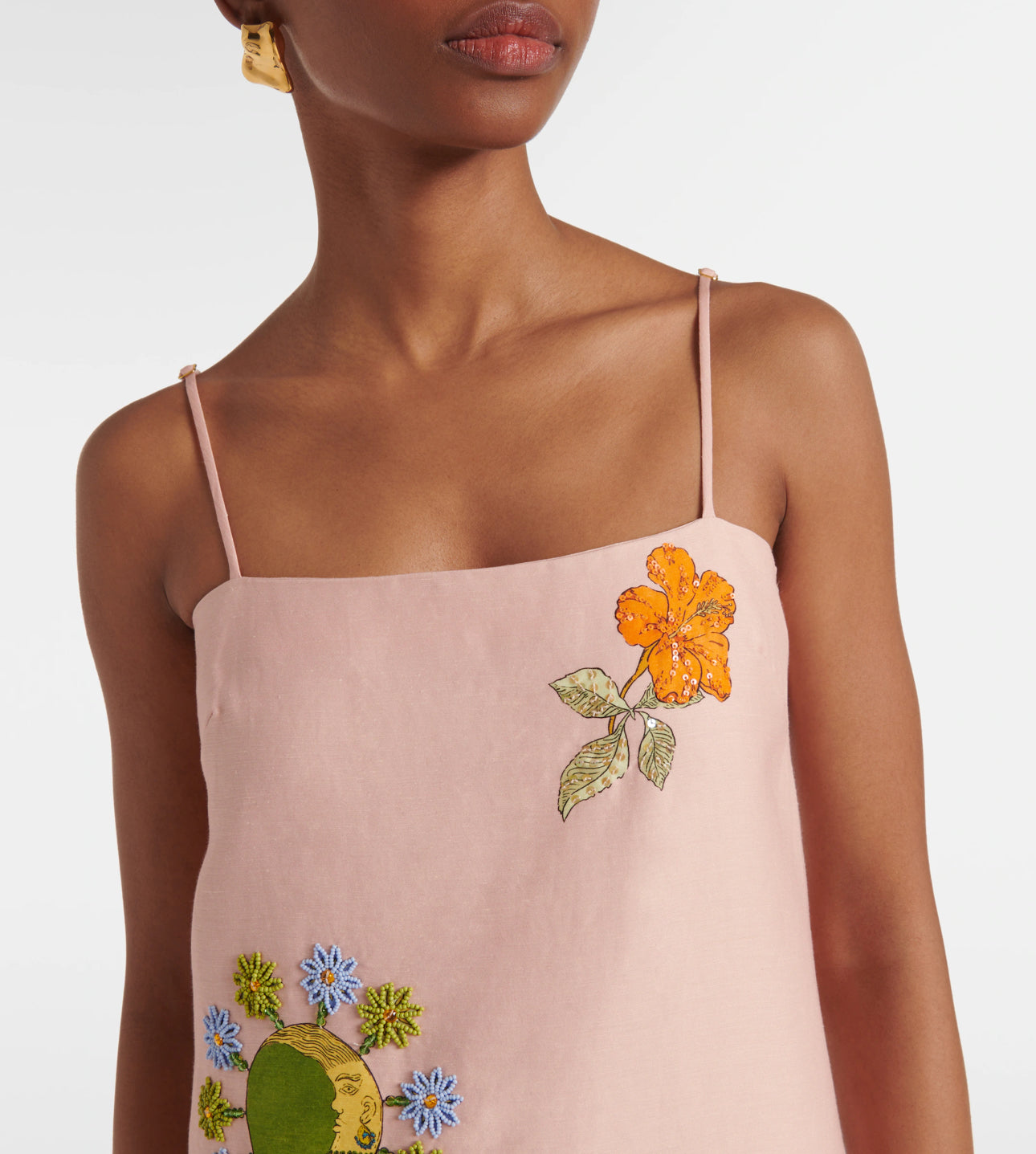 Alemais Hazel printed linen-blend maxi dress