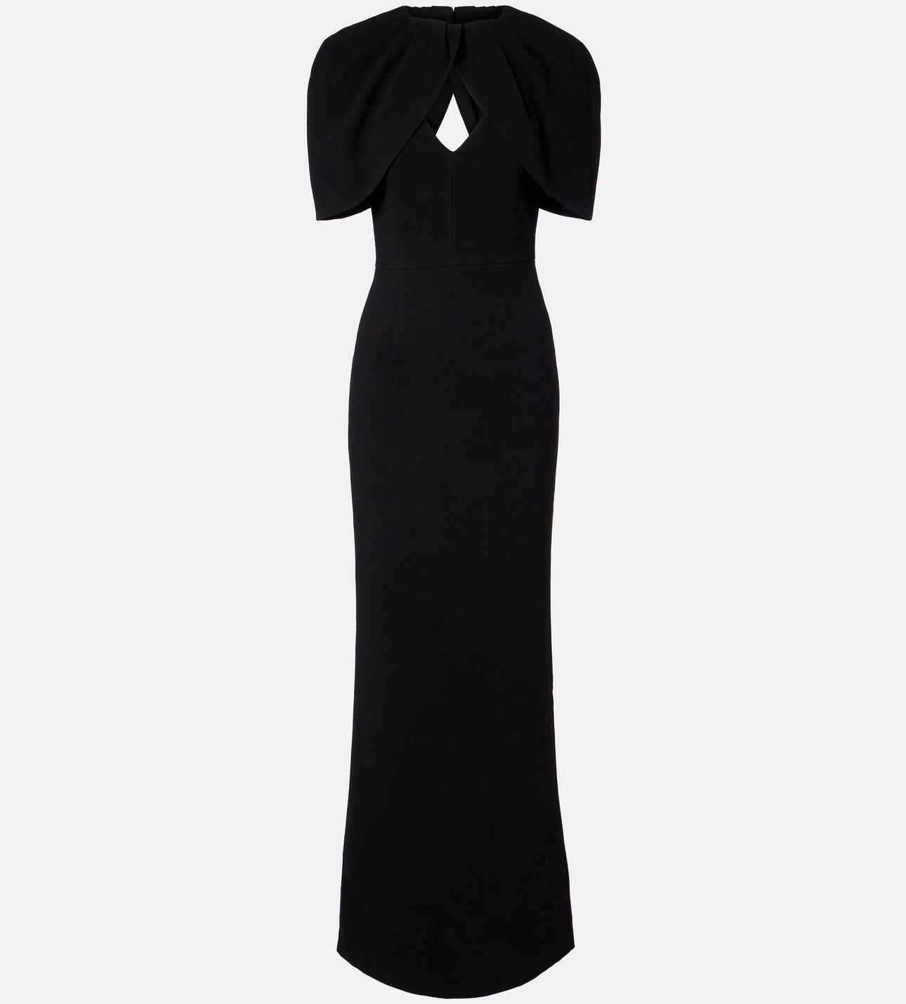 Rebecca Vallance Cameron caped crêpe gown