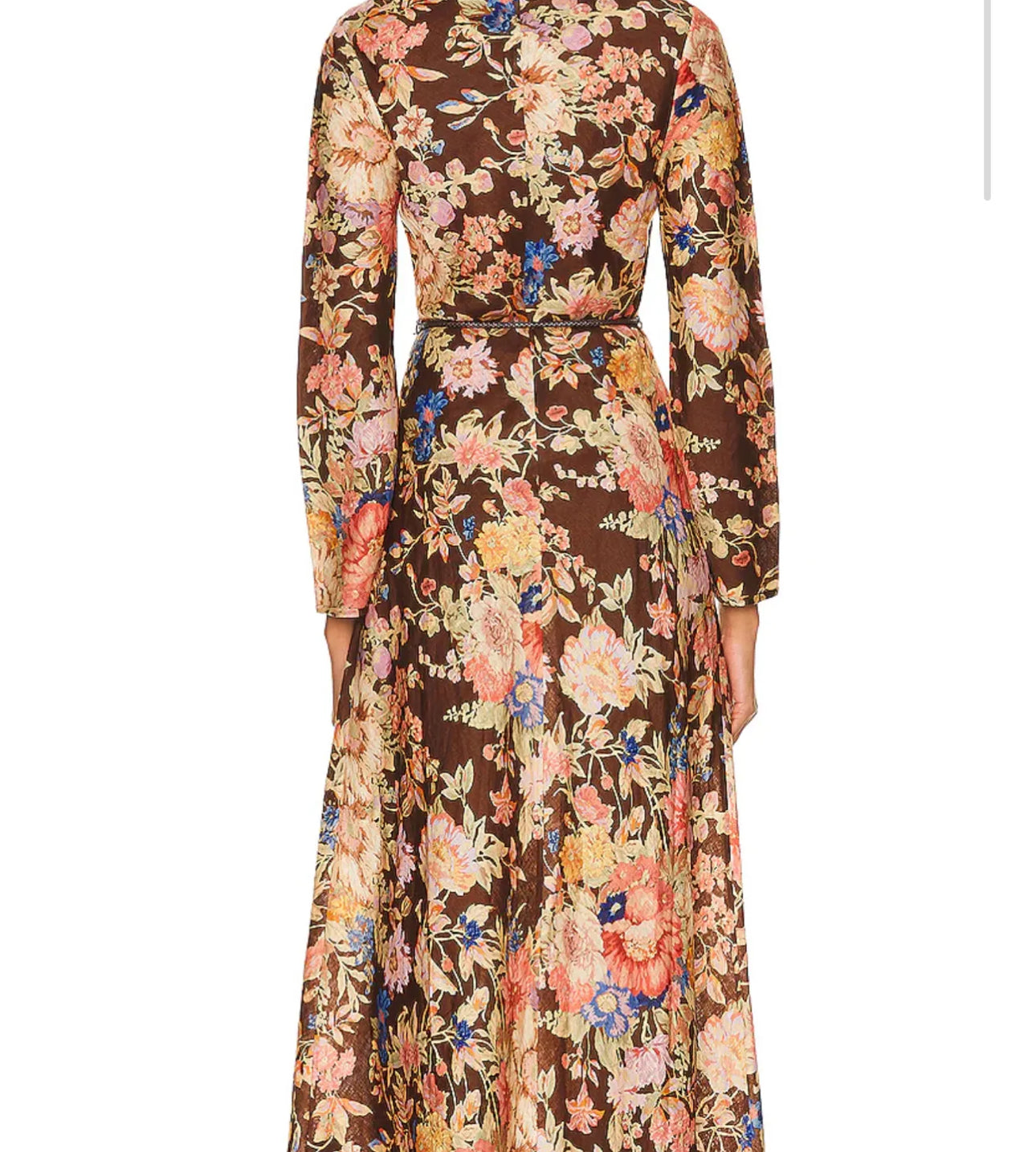 Zimmermann August Bias Dress Chocolate Floral