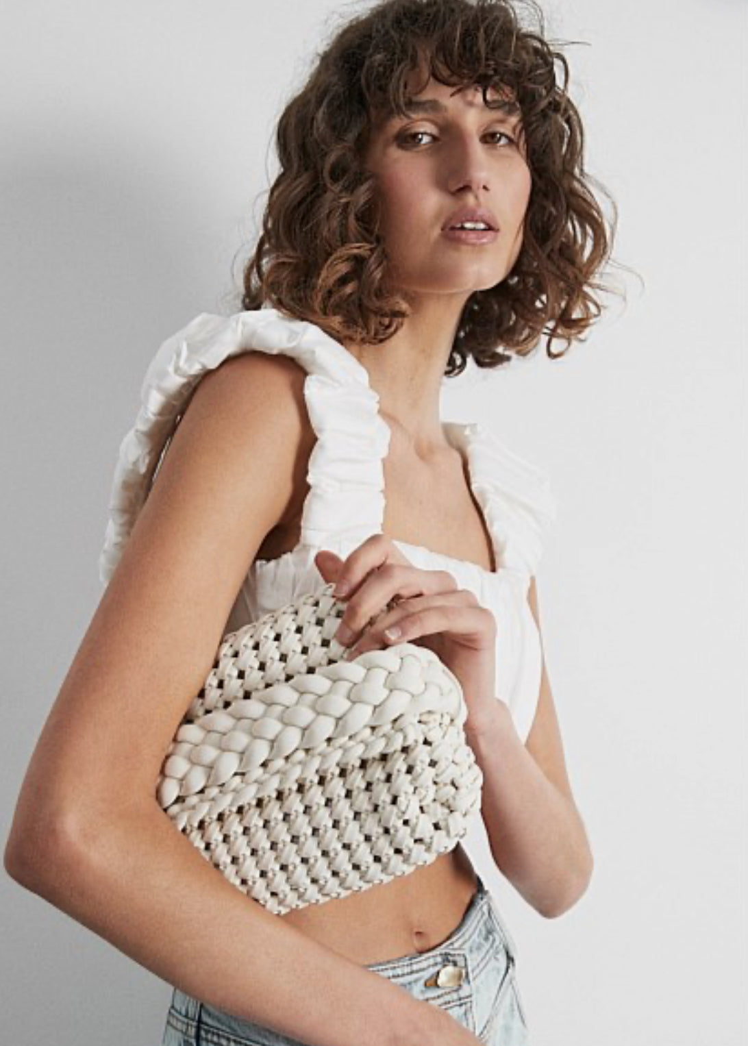 Aje Mirage Woven Clutch Bag
