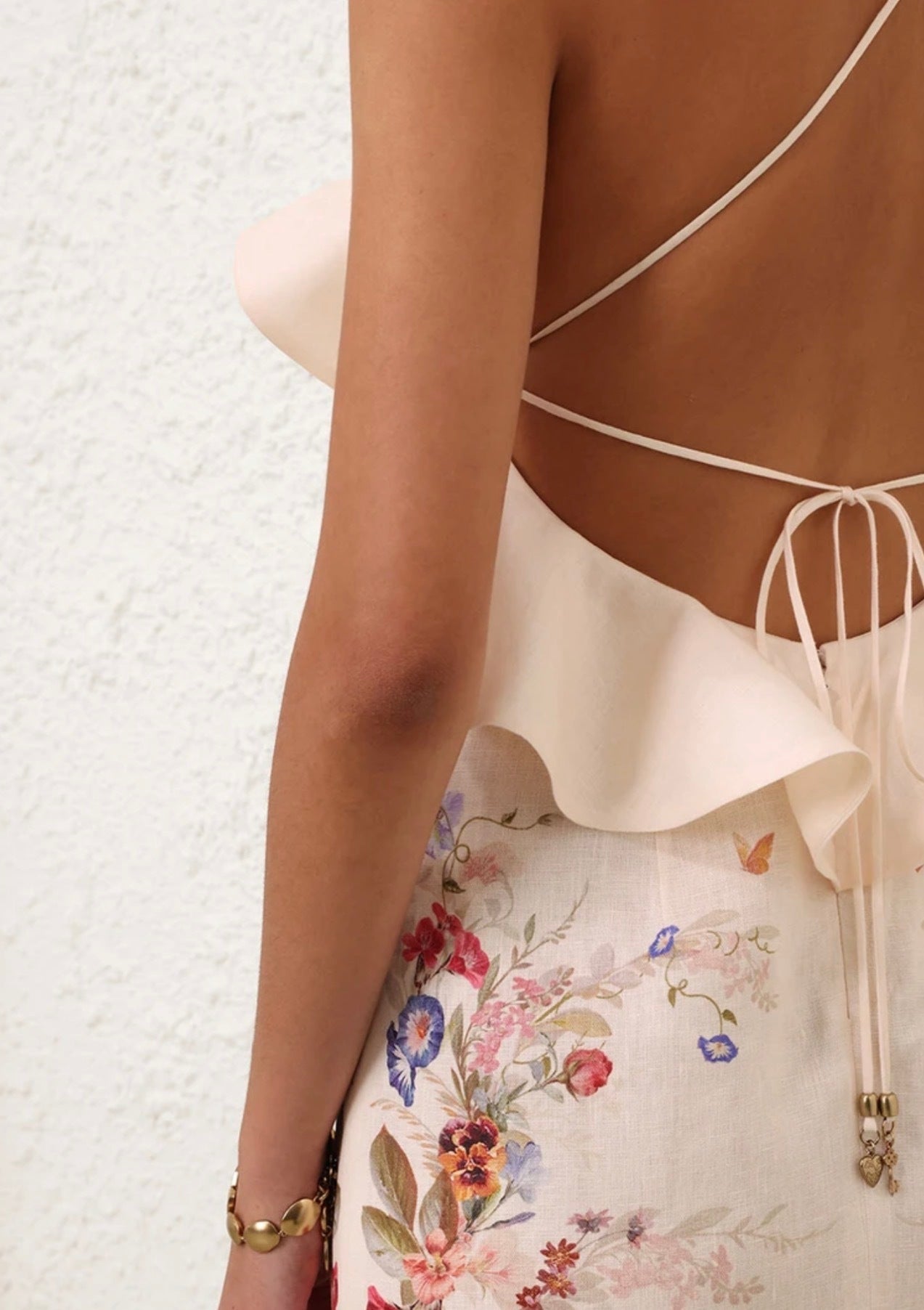 Zimmermann Patience Frill Midi Dress in Vanilla Floral