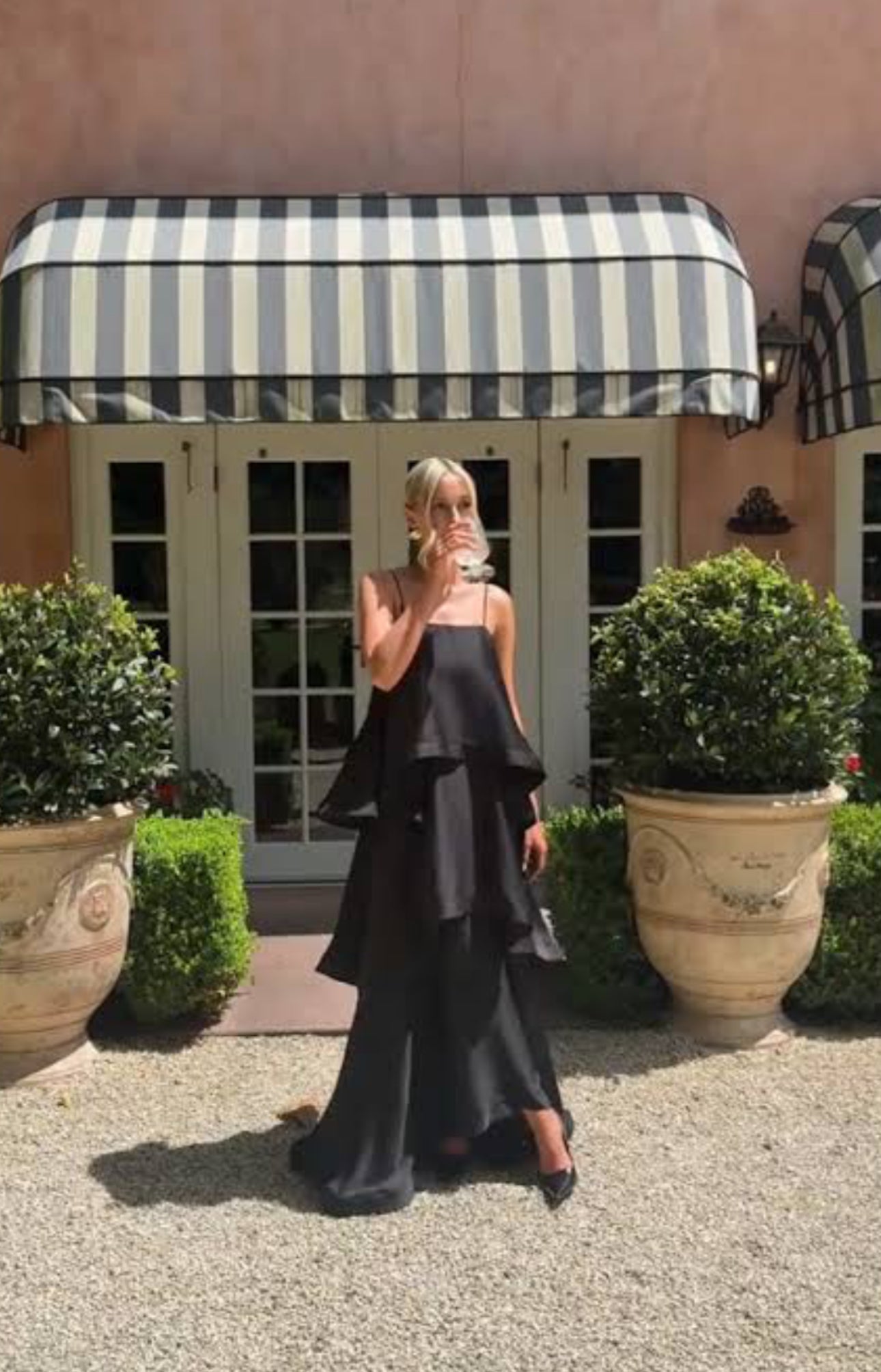 Elliatt Tilly Tiered Maxi Dress in Black