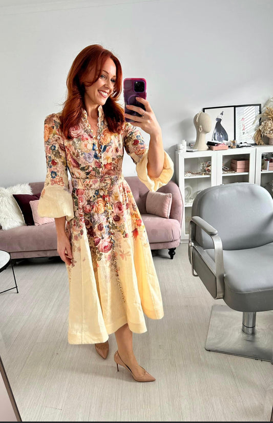 Zimmermann Luminosity Buttoned Midi Dress