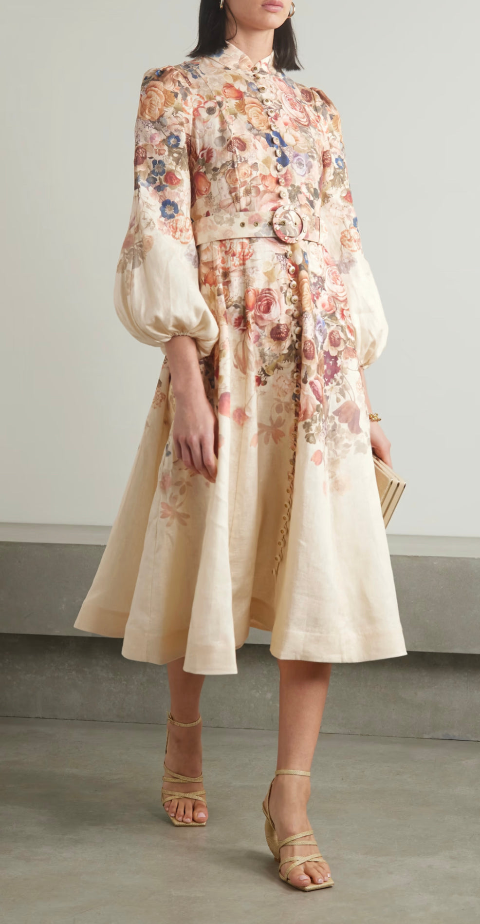 Zimmermann Luminosity Buttoned Midi Dress
