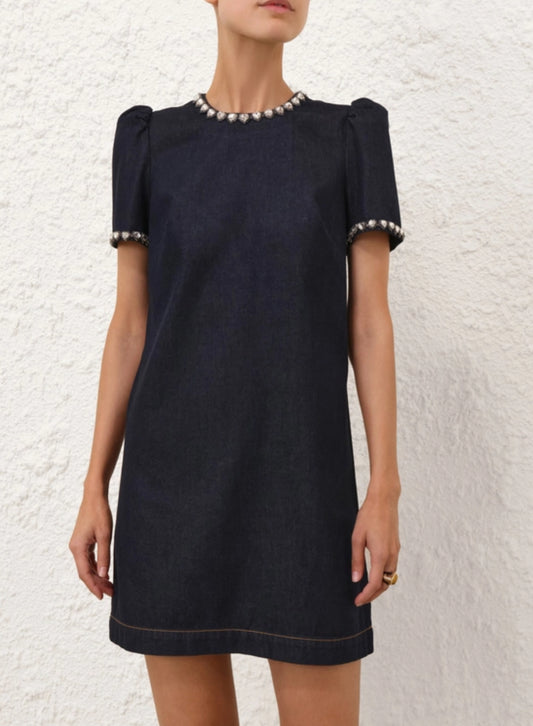 Zimmermann Embellished Denim Dress
