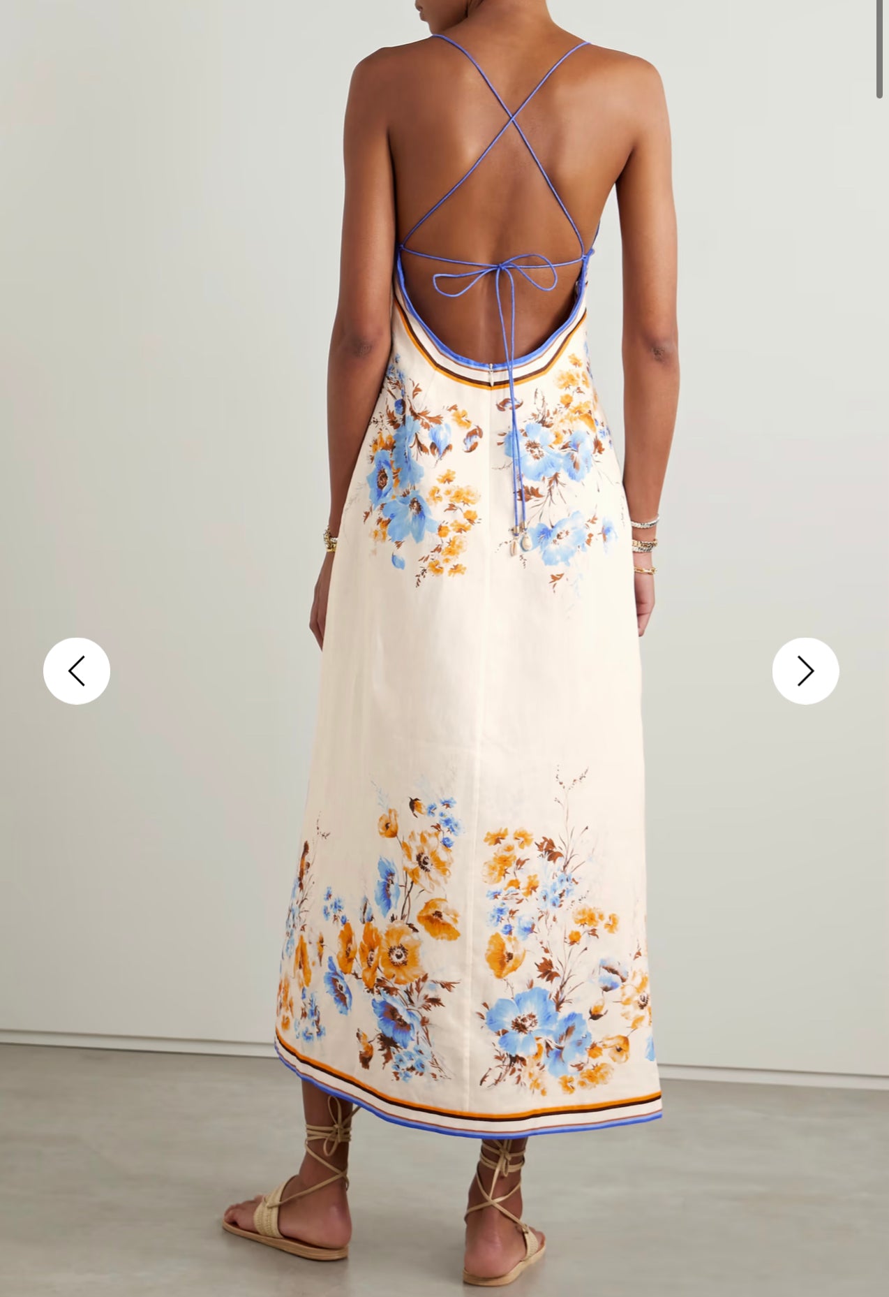 Zimmermann Halcyon printed linen midi dress