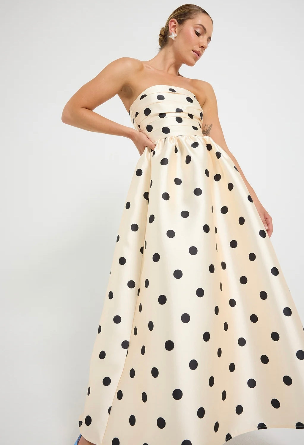 Pasduchas Dottie Strapless Midi Dress
