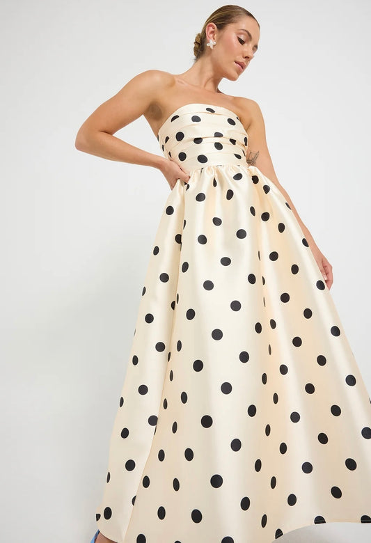 Pasduchas Dottie Strapless Midi Dress