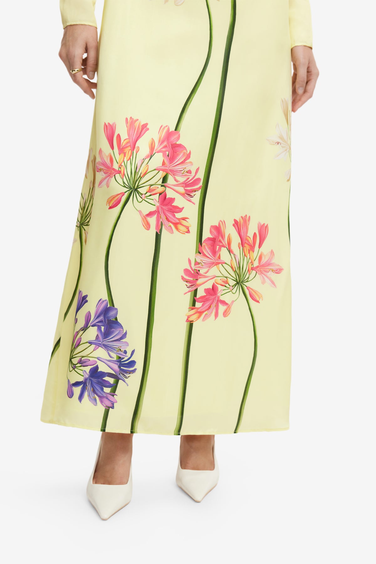 Leo Lin Cassandra Maxi Dress l Agapanthus Print