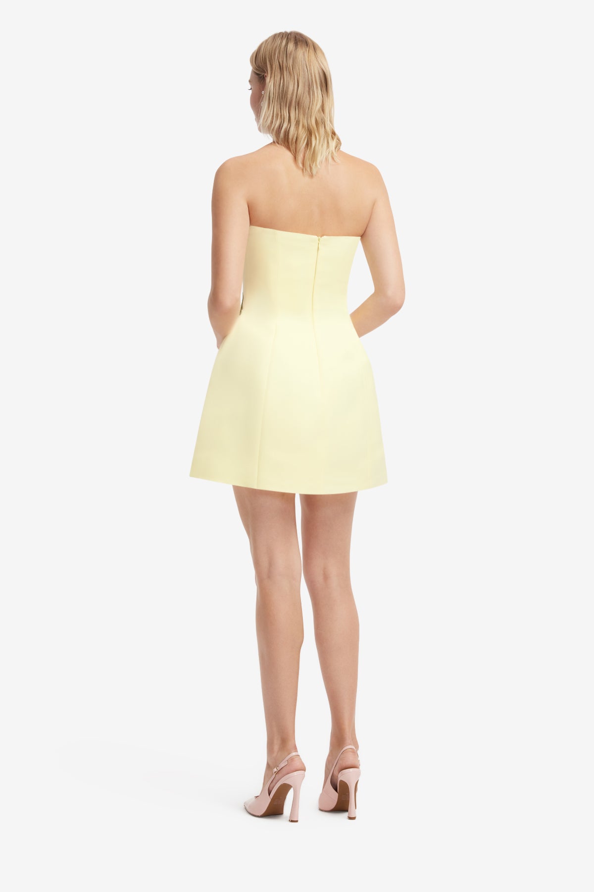 Leo Lin Roselle Appliqué Bustier Mini Dress l Agapanthus