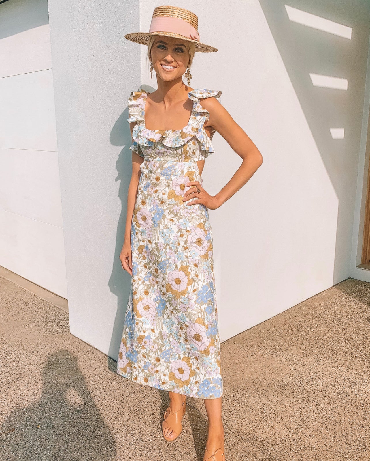 Zimmermann Super Eight frilled midi dress