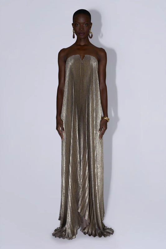 L'idee Black Tie Gown – Gold Shimmer