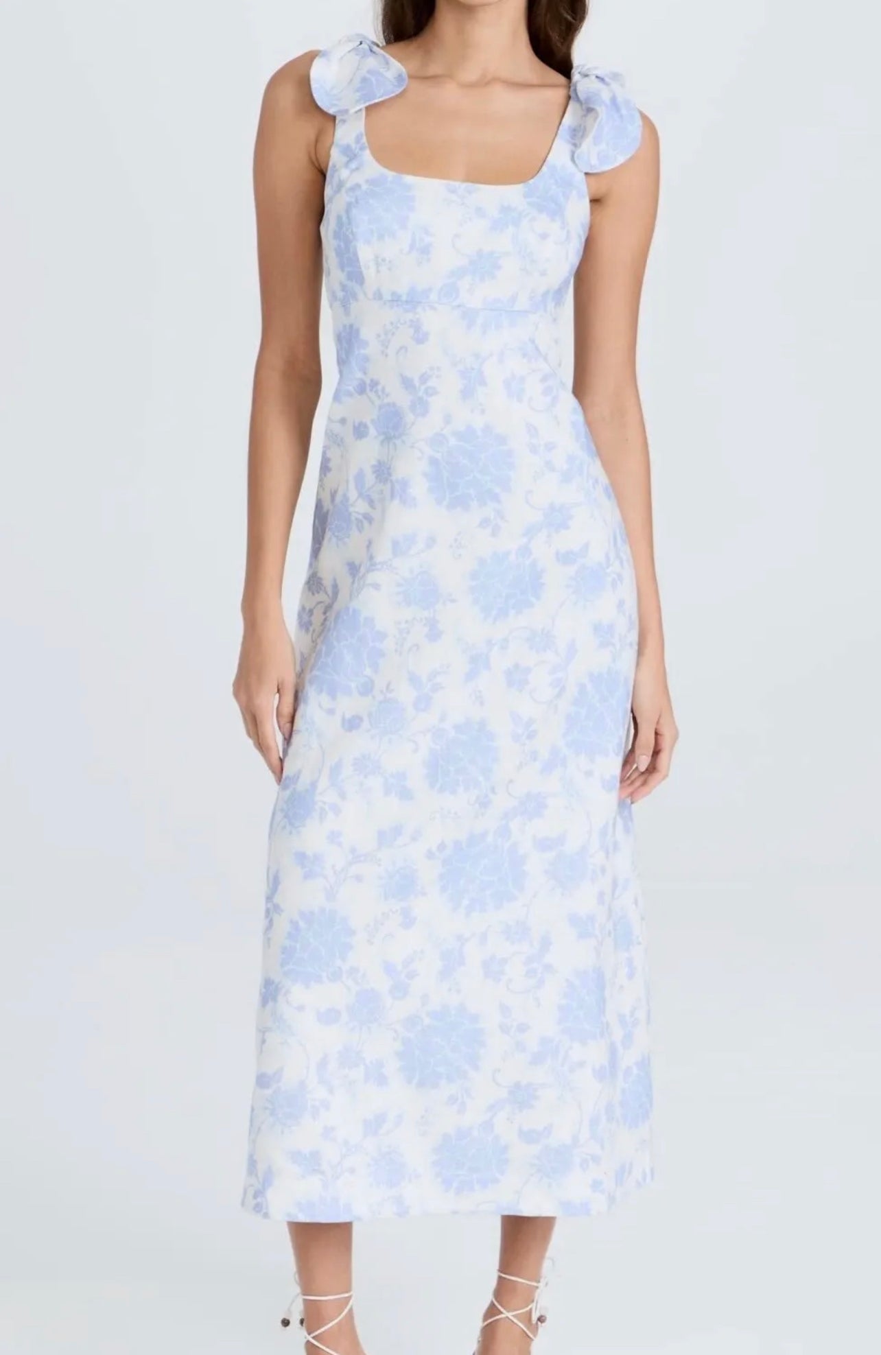 Zimmermann Postcard open back floral-print linen midi dress
