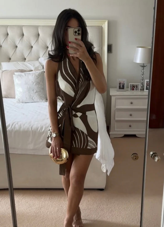 Sir The Label Almara Wrap Halter Mini