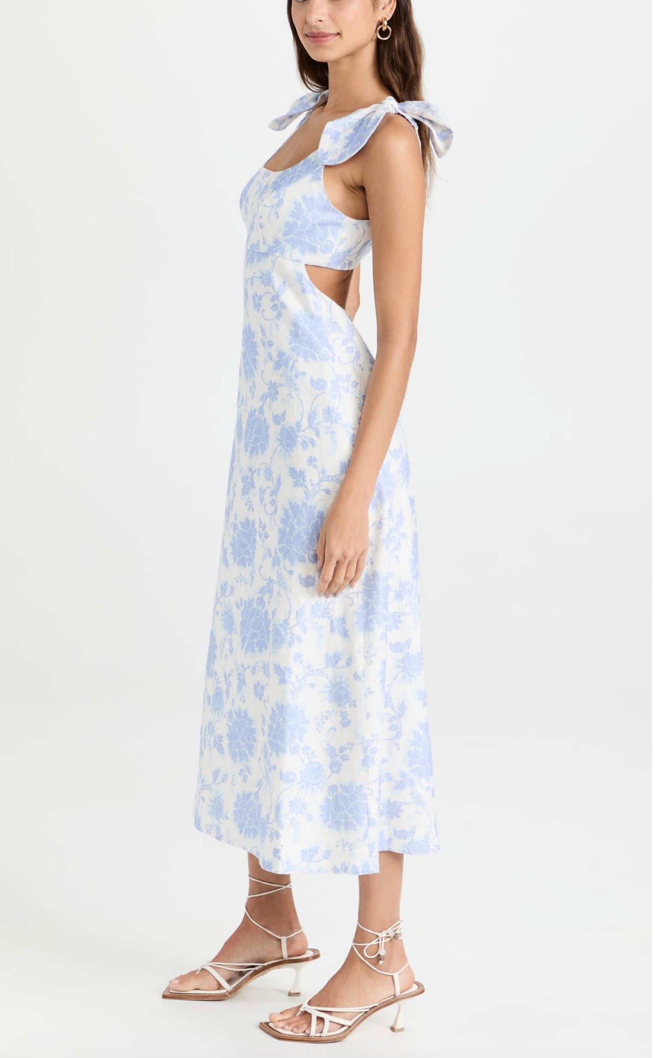 Zimmermann Postcard open back floral-print linen midi dress