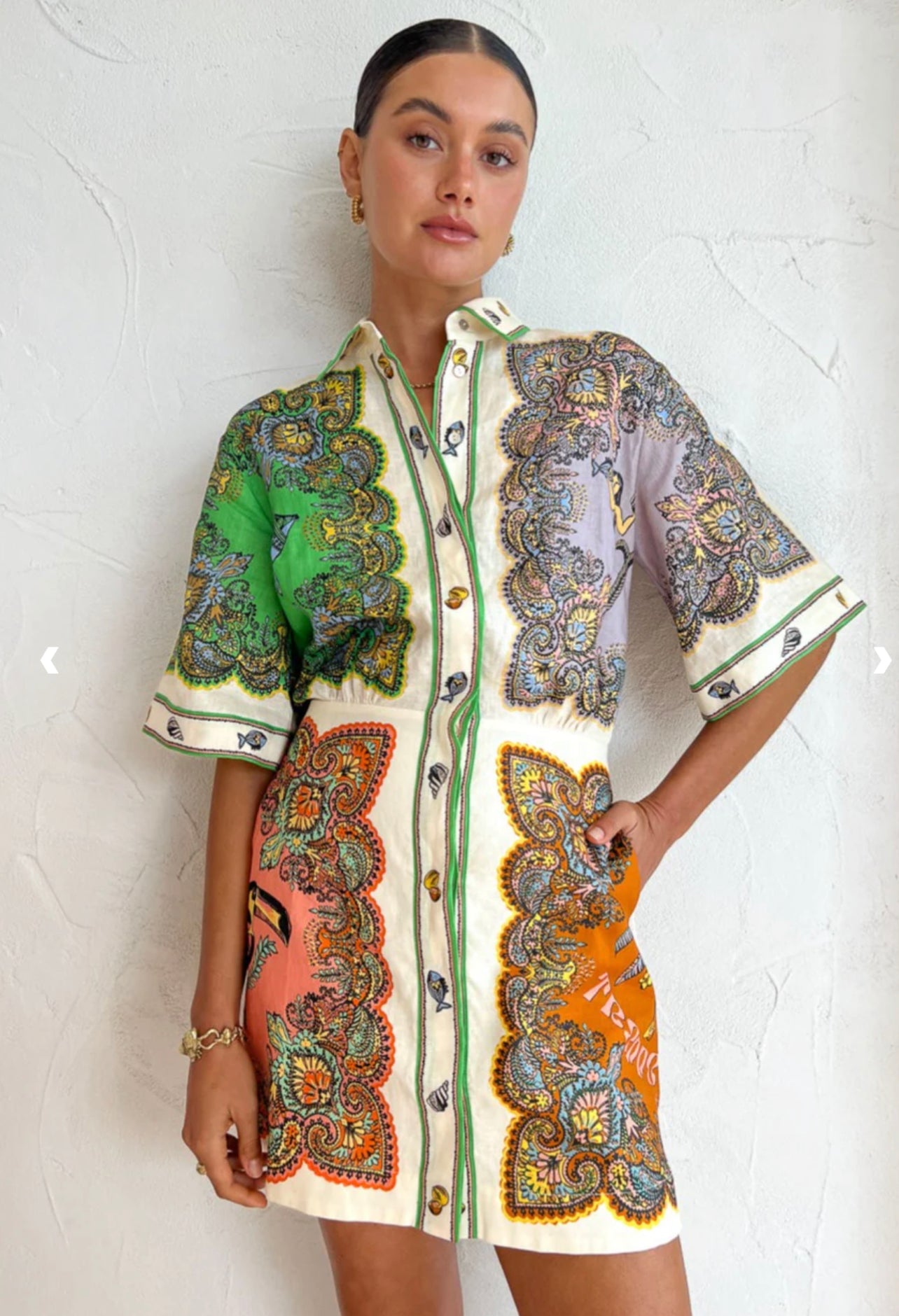 Alemais Trippy Tropo mini dress in multi